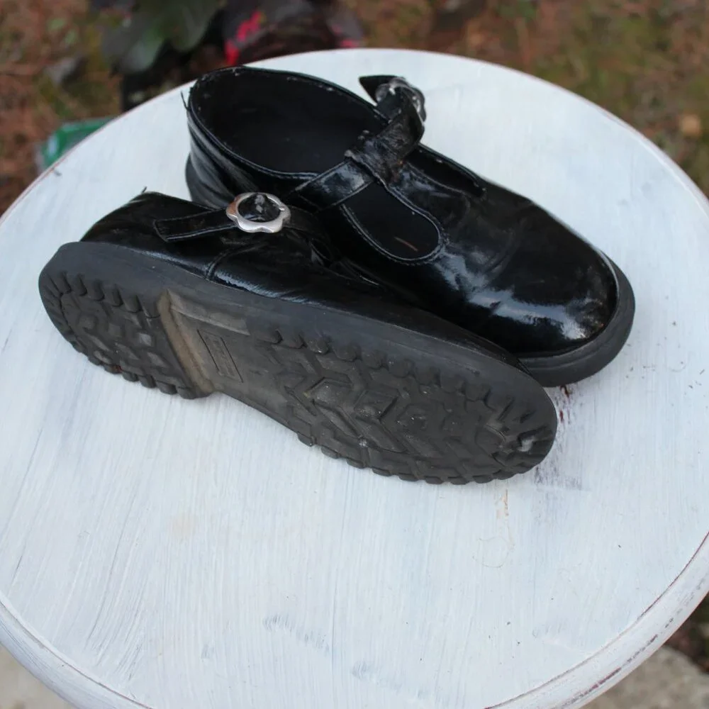 Black T-strap Mary Jane( school shoes) size 1 youth girl